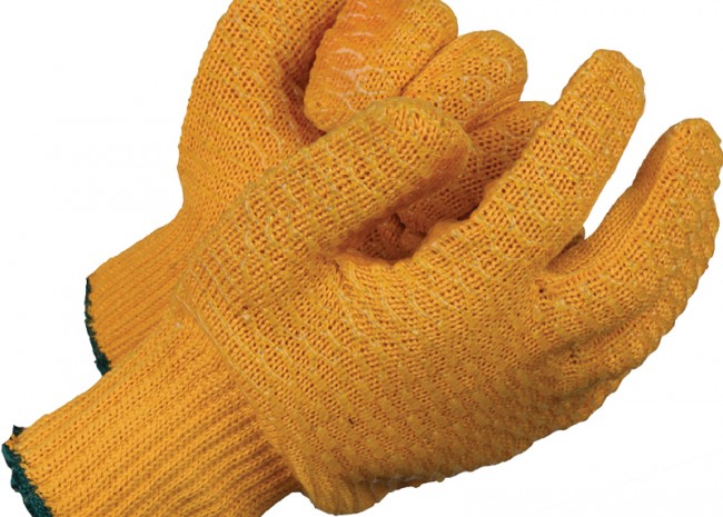 Yellow Cross Grip Gloves
