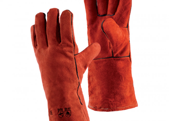JUTEC 5-finger Sebatan Leather Welders Gloves