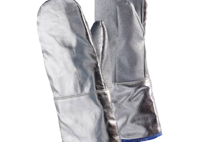 JUTEC Heavy Duty Silicone Coated Mittens with Aluminised Back