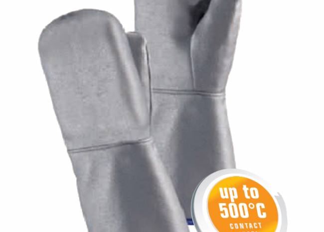 JUTEC Mitts made of fibre-glass fabric with silicone coating