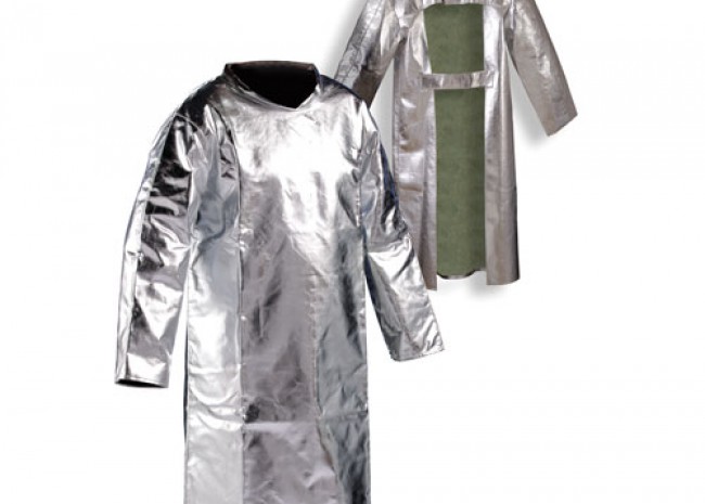 JUTEC Rear Fastening Heat Protection Coat - Aluminised Fabric
