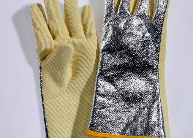Coval Heavy Duty Aramid 5 Finger Gloves with Aluminised Back